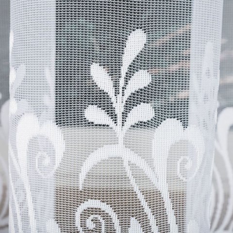 Firanka żakardowa, pasowa, wys. 180cm, kolor biały 018227/000/001/000180/1