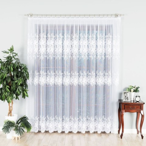 Firanka żakardowa, pasowa, wys. 250cm, kolor biały 018227/000/001/000250/1