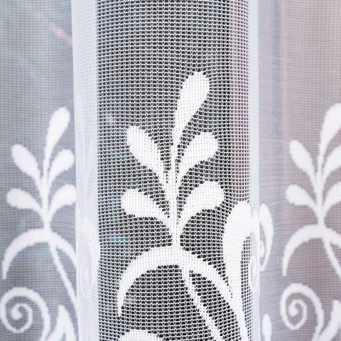 Firanka żakardowa, pasowa, wys. 250cm, kolor biały 018227/000/001/000250/1