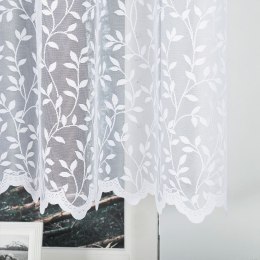 Firanka żakardowa ze wzorem po całości, wys. 135cm, kolor biały 023058/000/001/000135/1