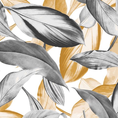 LINO Tkanina na zasłony wzrór Peruga, wys. 190cm, kolor musztardowy D00008/LIN/001/000190/1