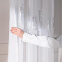 MARIETTA Firana gotowa na taśmie z ołowianką, 250x140cm , kolor biały ze srebrnym zdobieniem