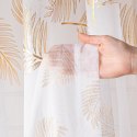MARIETTA Firana gotowa na taśmie z ołowianką, 250x140cm, kolor biały ze złotym zdobieniem