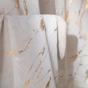 MARMA Firana gotowa na taśmie z ołowianką, 250x140cm, kolor biały ze złotym zdobieniem 132101/FGT/004
