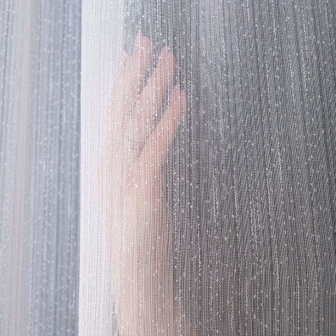 AMIRA Firanka fantazyjna z ołowianką, wys. 350cm, kolor biały 596077/OLO/001/000350/1