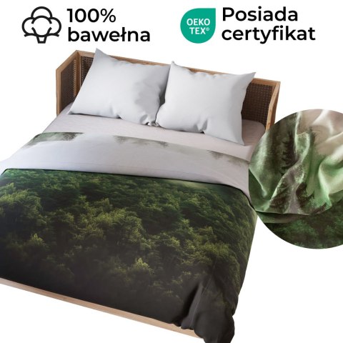 FOREST Komplet pościeli z bawełny satynowej 220x200cm 100089/SAT/000/220200/1