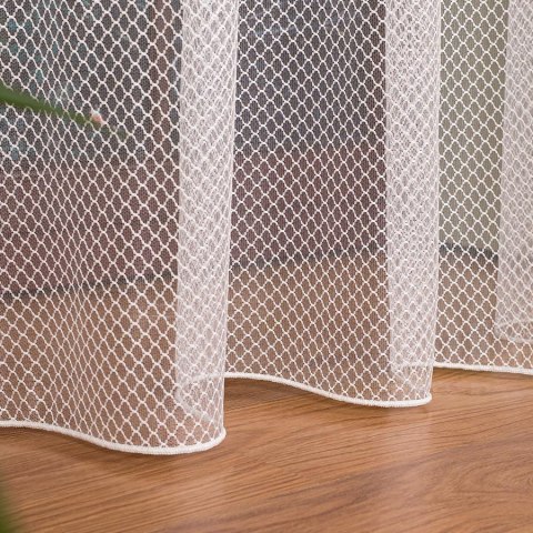 Firanka fantazyjna z ołowianką, wys. 300cm, kolor 002 off white 475033/OLO/002/000300/1