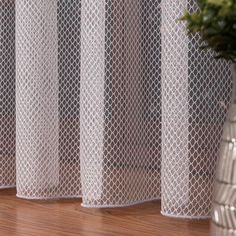 Firanka fantazyjna z ołowianką, wys. 300cm, kolor 003 srebrny 475033/OLO/003/000300/1