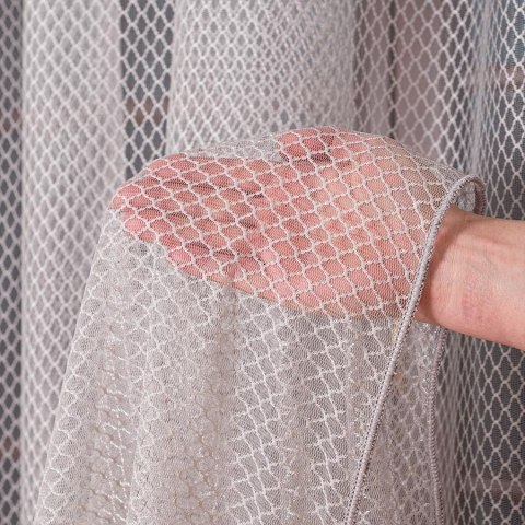 Firanka fantazyjna z ołowianką, wys. 300cm, kolor 003 srebrny 475033/OLO/003/000300/1