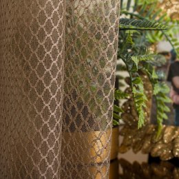 Firanka fantazyjna z ołowianką, wys. 300cm, kolor 005 ciemny beżowy 475033/OLO/005/000300/1