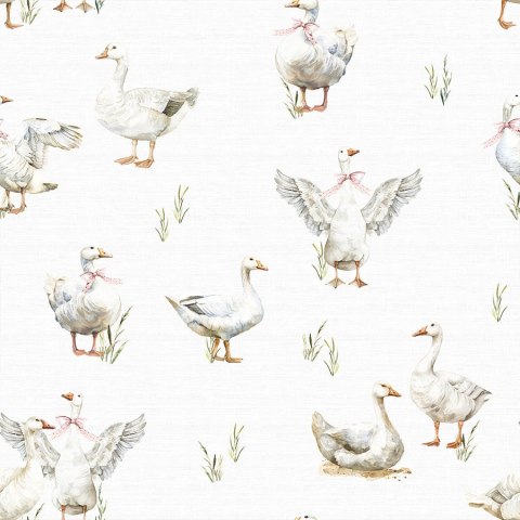 GĘSI Tkanina dekoracyjna typu MILAS, szer. 165cm, kolor 005 jasno szary D00299/MIL/005/165000/1