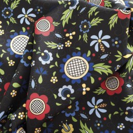 KASBI Tkanina na zasłony NINA WODOODPORNA, szer. 160cm, kolor 006 czarny D00179/NIW/006/160000/1