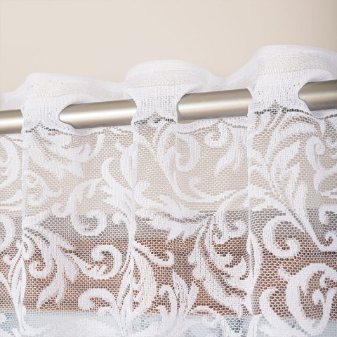 KATARZYNA Firanka żakardowa gotowa, 240x140cm, kolor biały 022701/FBP/001/140240/1
