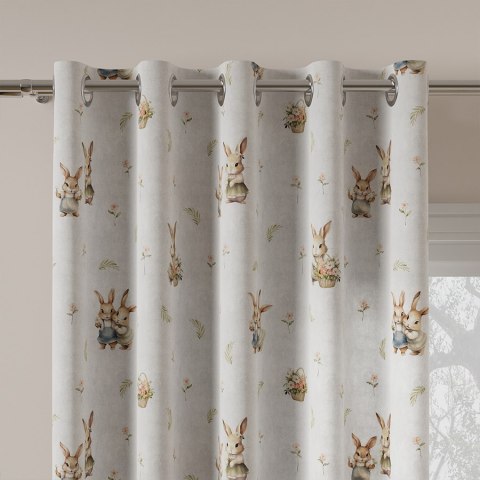 KRÓLICZKI Tkanina dekoracyjna typu MILAS, szer. 165cm, kolor pastelowy oliwkowy D00204/MIL/001/165000/1