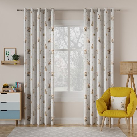 KRÓLICZKI Tkanina dekoracyjna typu MILAS, szer. 165cm, kolor pastelowy oliwkowy D00204/MIL/001/165000/1