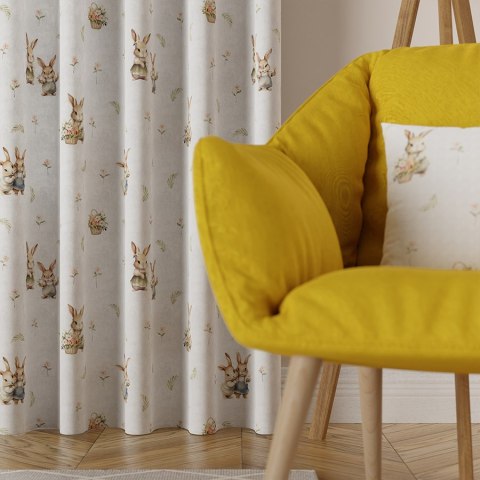 KRÓLICZKI Tkanina dekoracyjna typu MILAS, szer. 165cm, kolor pastelowy oliwkowy D00204/MIL/001/165000/1