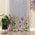 KWIATOWA ŁĄKA Firanka żakardowa z oczkami tkanymi, 230x140cm, kolor biały P00308/FBP/001/140230/1