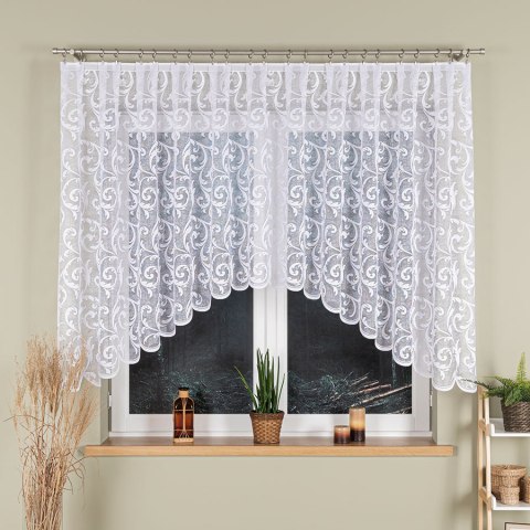 LEOKADIA Firanka żakardowa gotowa, 135x350cm, kolor biały 023034/FBL/001/350135/1