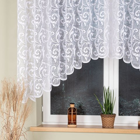 LEOKADIA Firanka żakardowa gotowa, 135x350cm, kolor biały 023034/FBL/001/350135/1