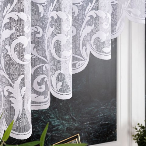 LEOKADIA Firanka żakardowa gotowa, 135x450cm, kolor biały 023034/FBL/001/450135/1
