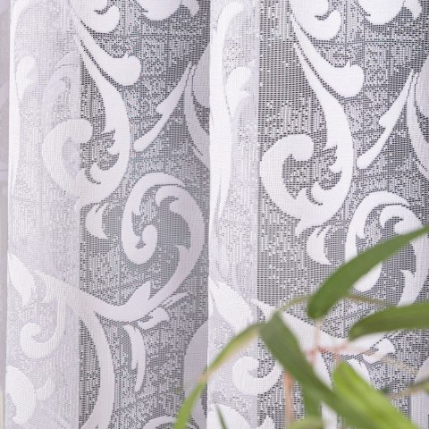 LEOKADIA Firanka żakardowa gotowa, 135x450cm, kolor biały 023034/FBL/001/450135/1