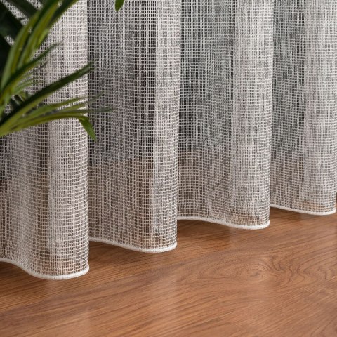 MALIA Firana fantazyjna z ołowianką, wys. 300cm, kolor 006 szary 578039/OLO/006/000300/1