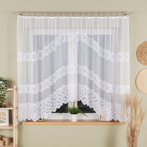 MALWINA Firanka żakardowa gotowa, 160x310, kolor biały 018535/FBL/001/310160/1