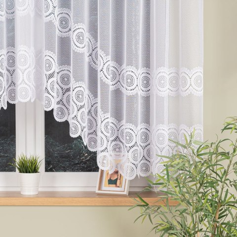 MALWINA Firanka z oczkami tkanymi, 160x410cm, kolor biały 018535/FBL/001/410160/1