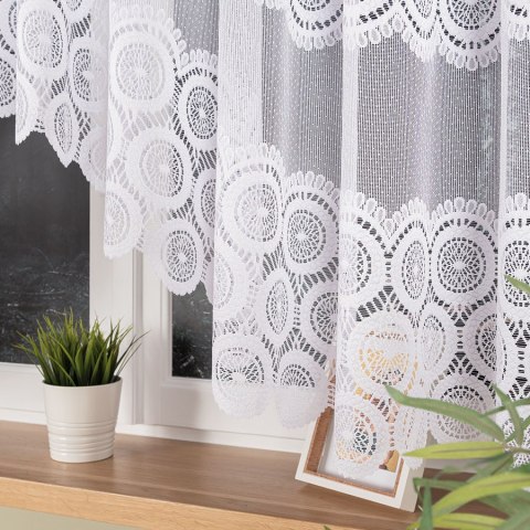 MALWINA Firanka z oczkami tkanymi, 160x410cm, kolor biały 018535/FBL/001/410160/1