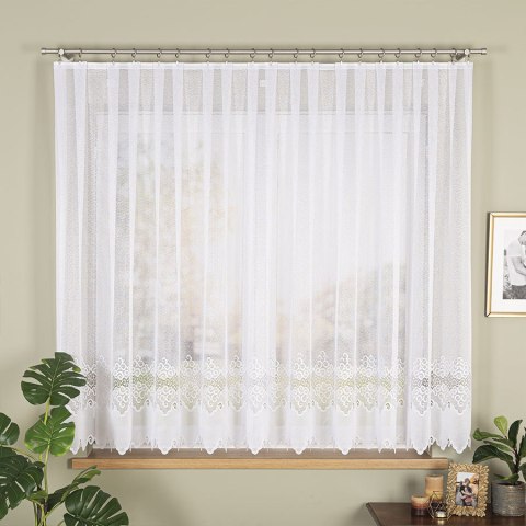 MODESTA Firanka żakardowa gotowa, 160x400cm, kolor biały 017173/FBP/001/400160/1