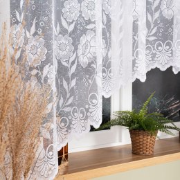 MONIKA Firanka żakardowa gotowa, szerokość 300 x wysokość 160cm, kolor biały 107284/FBL/001/300160/1