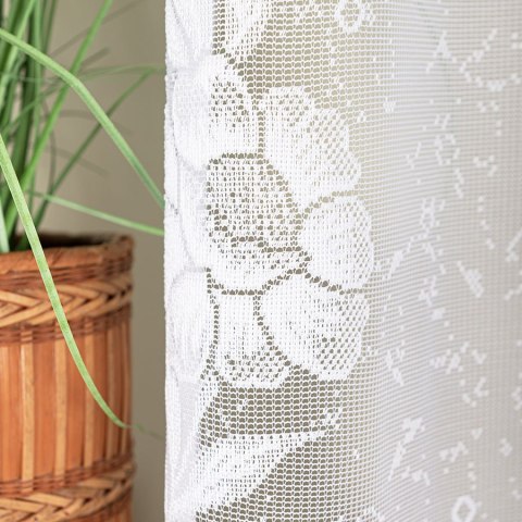 MONIKA Firanka żakardowa gotowa, szerokość 300 x wysokość 160cm, kolor biały 107284/FBL/001/300160/1