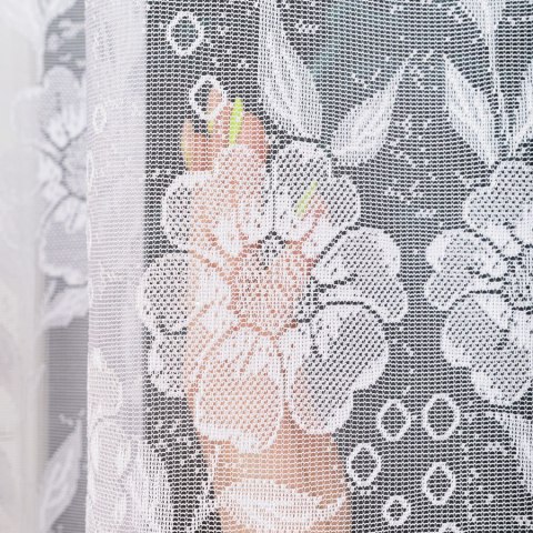 MONIKA Firanka żakardowa gotowa, szerokość 300 x wysokość 160cm, kolor biały 107284/FBL/001/300160/1