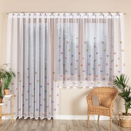 MOTYLKI Firanka żakardowa gotowa na prosto, 230x260cm, kolor biały P00310/FBP/001/260230/1