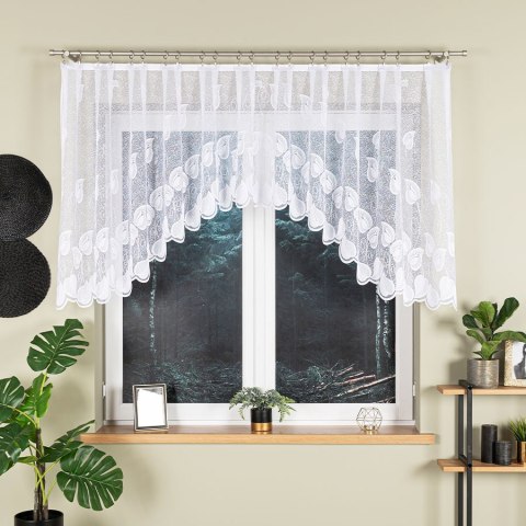 NORA Firanka żakardowa gotowa, 100x300cm, kolor biały 023097/FBL/001/300100/1