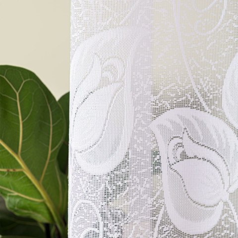 NORA Firanka żakardowa gotowa, 100x300cm, kolor biały 023097/FBL/001/300100/1