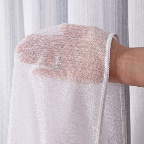 SAWINA Firanka fantazyjna z ołowianką, wys. 350cm, kolor biały 596074/OLO/001/000350/1