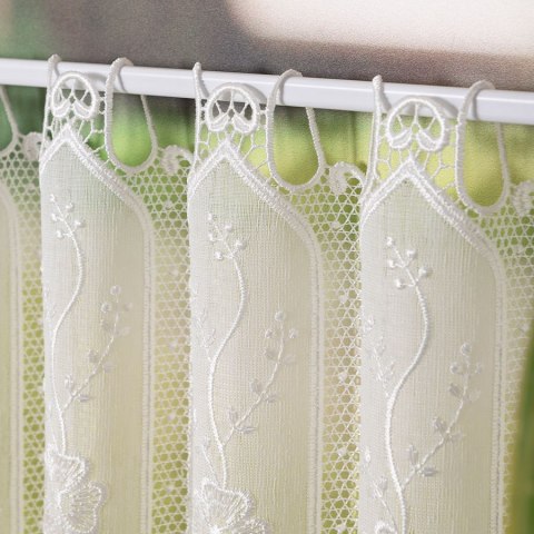 Zazdrostka haftowana panelowa na batyście, wys. 30cm, kolor 010 naturalny 093003/388/010/000030/1