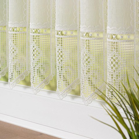 Zazdrostka haftowana panelowa na batyście, wys. 30cm, kolor 010 naturalny 096269/388/010/000030/1