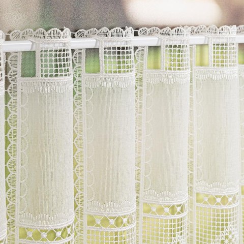 Zazdrostka haftowana panelowa na batyście, wys. 30cm, kolor 010 naturalny 096269/388/010/000030/1