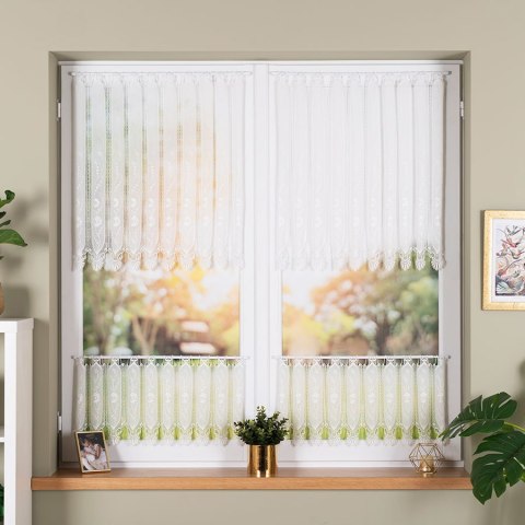 Zazdrostka haftowana panelowa na batyście, wys. 40cm, kolor 010 naturalny 093003/388/010/000040/1