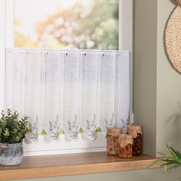 Zazdrostka haftowana panelowa na batyście, wys. 60cm, kolor biały 034826/420/001/000060/1