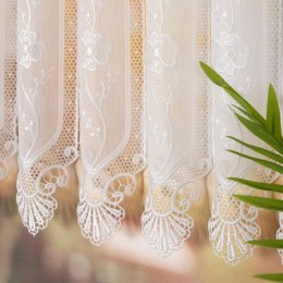 Zazdrostka haftowana panelowa na batyście, wys. 90cm, kolor 010 naturalny 093003/388/010/000090/1