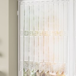 Zazdrostka haftowana panelowa na batyście, wys. 90cm, kolor 010 naturalny 096269/388/010/000090/1