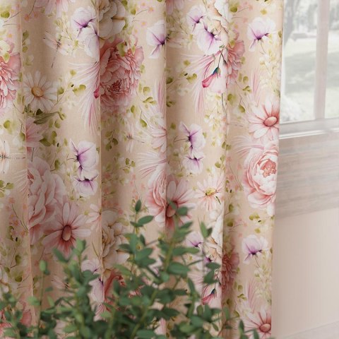 BLUMIA Tkanina dekoracyjna VELVET, szer. 150cm, kolor beżowy/różowy D00320/VEL/004/150000/1