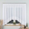 FELICJA Firanka żakardowa gotowa ze wzorem na samym dole, 160x350cm, kolor biały 018989/FBL/001/350160/