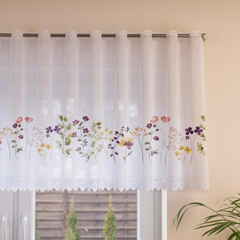 FLORINA Zazdrostka żakardowa 361930, wys. 70cm, kolor biały D00321/ZAZ/001/000070/1