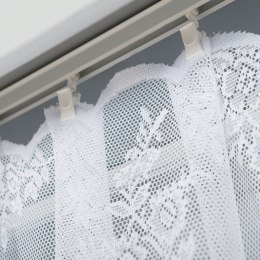 Firanka żakardowa ze wzorem po całości, obustronnie wykończona, wys.250cm, kolor biały 090375/111/001/000250/1