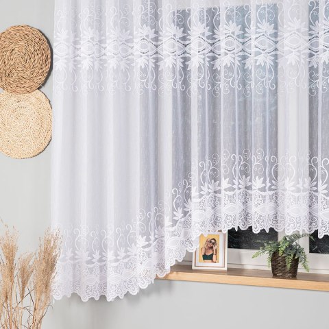 JOWITA Firanka żakardowa gotowa, pasowa, 180x520cm, kolor biały 018960/FBL/001/520180/1