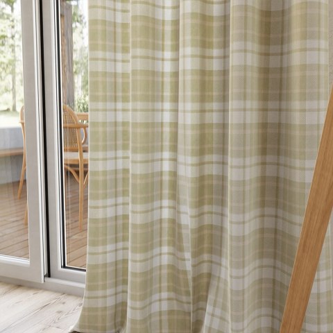 KRATKA Tkanina dekoracyjna typu MILAS, szer. 165cm, kolor pastelowy oliwkowy D00205/MIL/001/165000/1